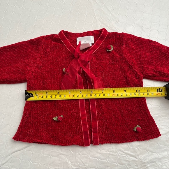 The Children’s Place red velvet holiday dress with matching cardigan & bloomers - Picture 14 of 15